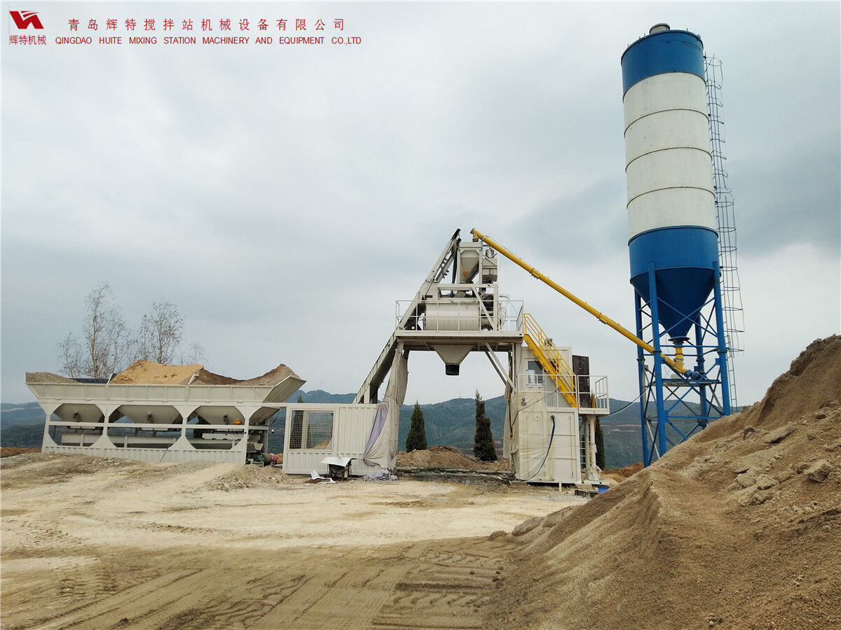 青島輝特機械 HZM75免基礎攪拌站模塊化設計，安裝快捷