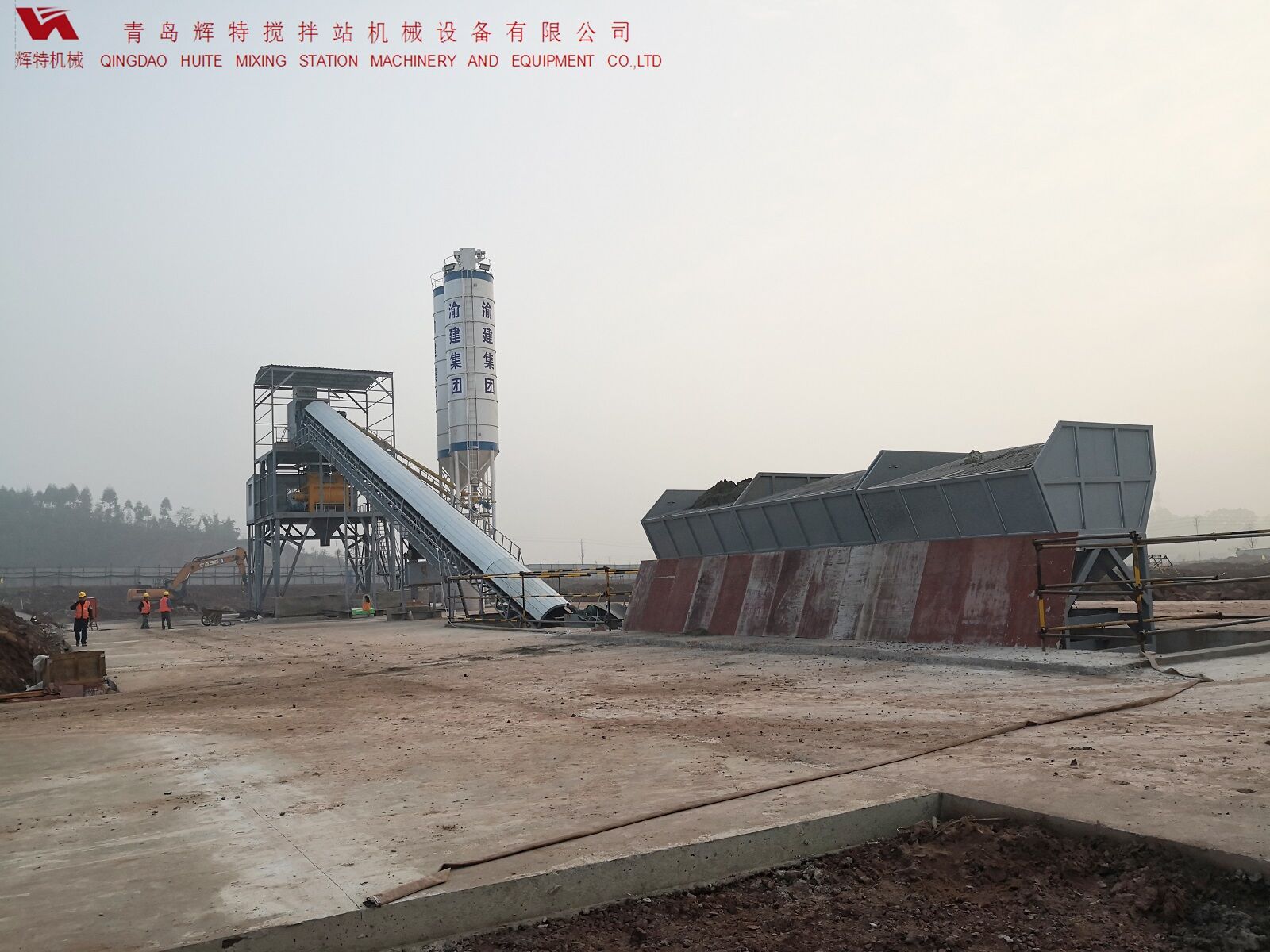 輝特混凝土攪拌站HZS120---保障工作人員安全，實(shí)現(xiàn)模塊化理念